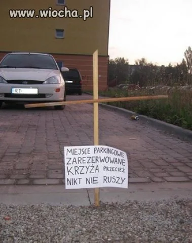 Moherowy parking.