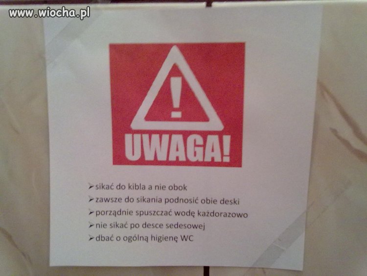 Gdy to zobaczyłem w WC na stacji paliw