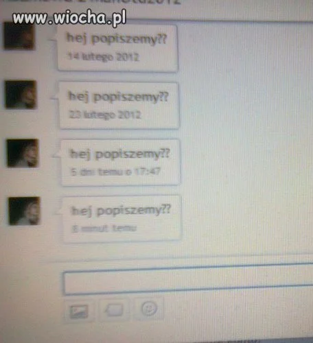 Chłopak się powtarza używając tego samego podrywu