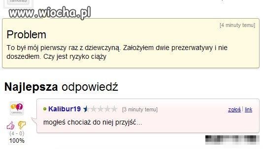 Nawet nie doszedł. 