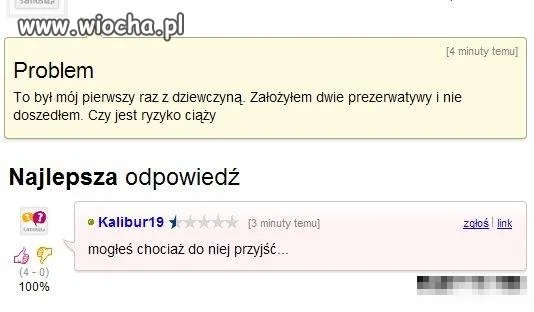 Nawet nie doszedł. 