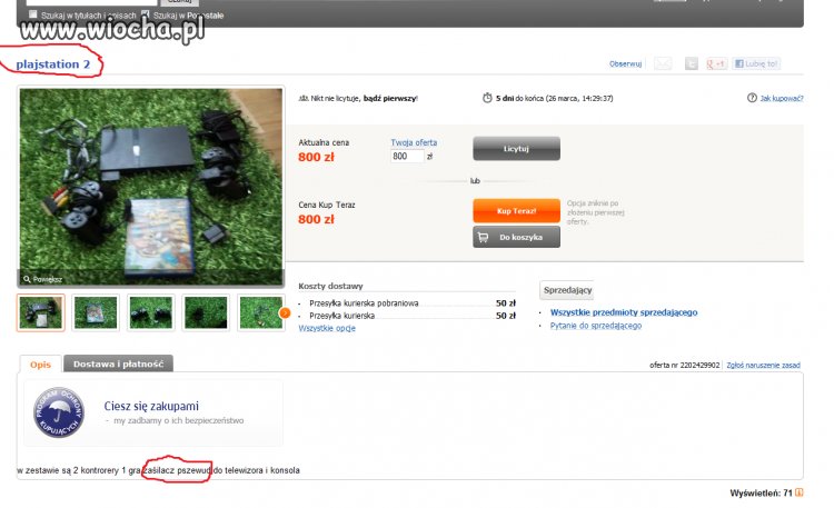 Znalezione na allegro