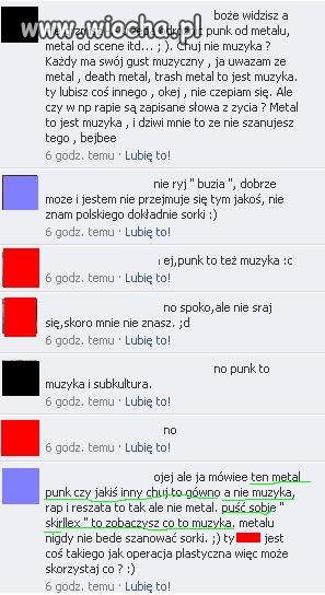 Kłótnia pod zdjęciem na fb.