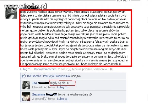 Sentencje życiowe małolaty.