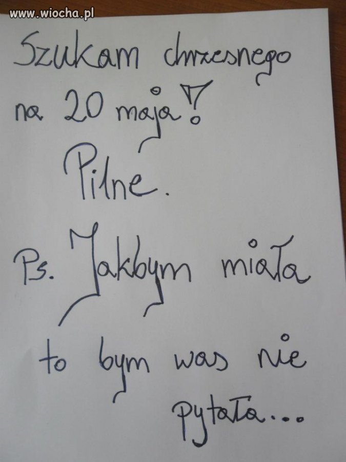 Szukam chrzestnego 