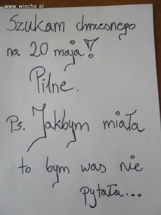 Szukam chrzestnego 