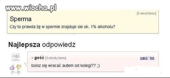 Zawartość alkoholu w spermie