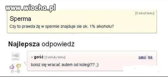 Zawartość alkoholu w spermie