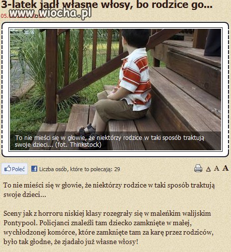 Głodzić własne dziecko