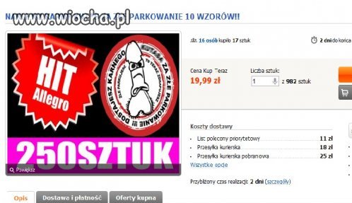 Naklejki karny kut*s z allegro