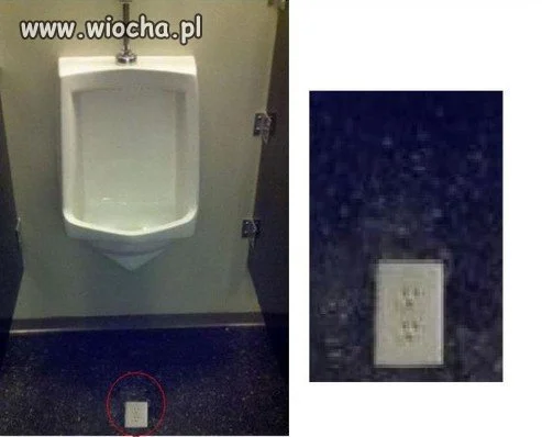 Idiotycznie umieszczone gniazdko.