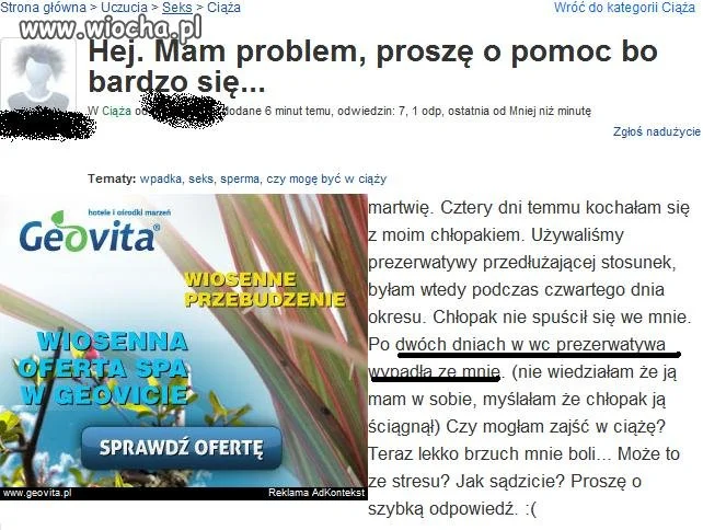 Wypadła ze mnie...