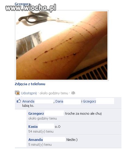 Nie ma to jak pochwalić się świeżutkimi rankami.