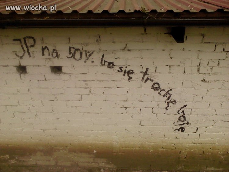 Ścianę pomazał