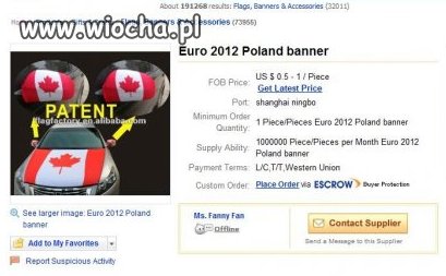 Euro 2012 POLAND BANER - ach Ci Chińczycy
