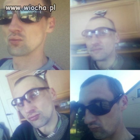 Męska dziuna- lans na okulary... 