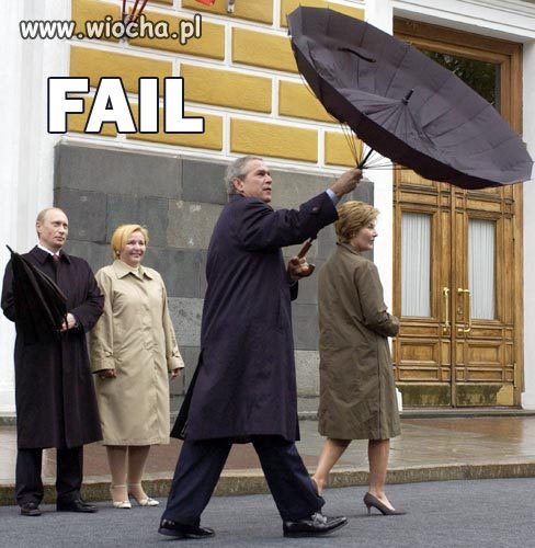 Bush i jego antena satelitarna