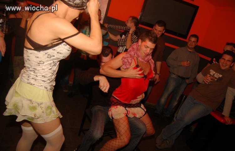 Strip club...