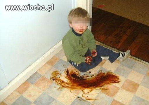 Kto zgadnie czym się umazał