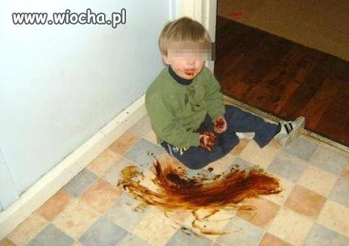Kto zgadnie czym się umazał
