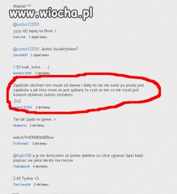 Zauważyłem, że na Youtube też jest WIOCHA