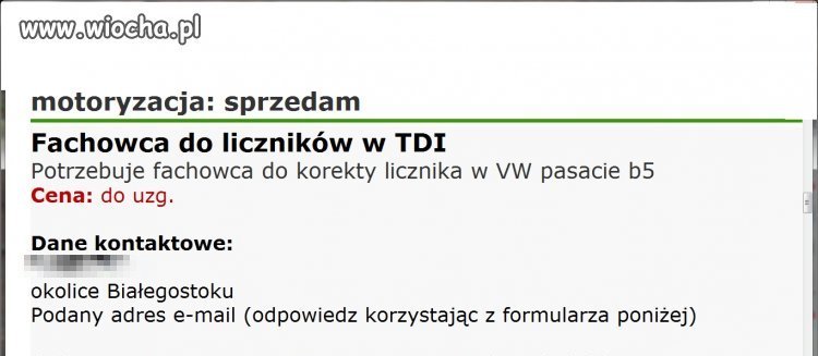 Cofnę licznik, pójdzie drożej