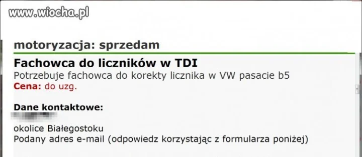 Cofnę licznik, pójdzie drożej