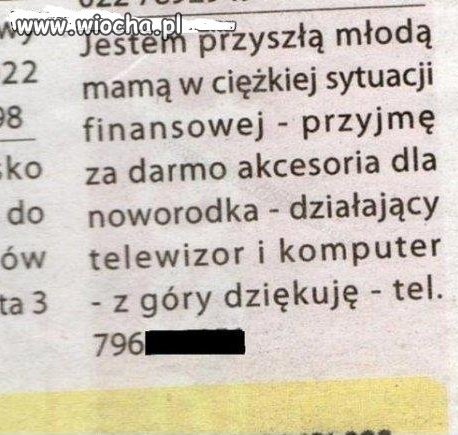 Potrzebująca młoda mama...