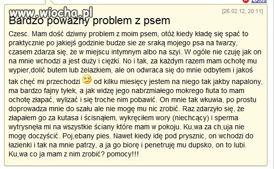 Penterować dupę psu? 