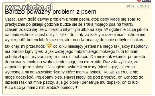 Penterować dupę psu? 