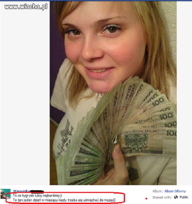 Szpan na hajs męża...