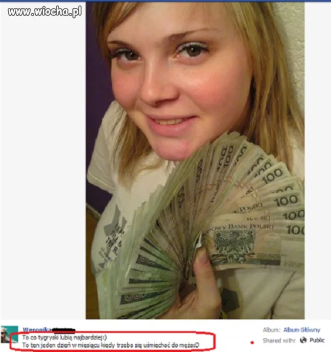 Szpan na hajs męża...