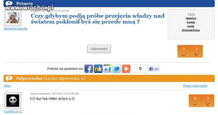 Głupie pytanie 