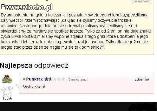 I czemu się nie odzywa?