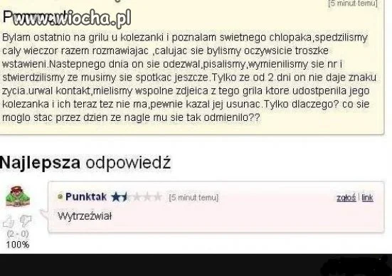 I czemu się nie odzywa?