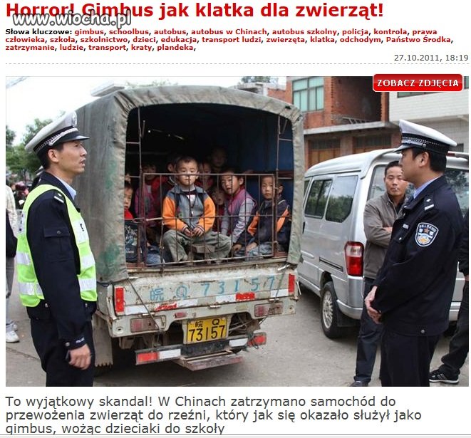 Gimbus w Chinach... dzieci jak bydło ....