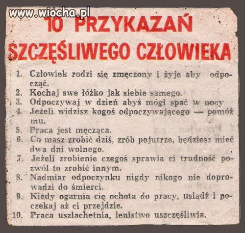 Oto 10 przykazań szczęśliwego człowieka