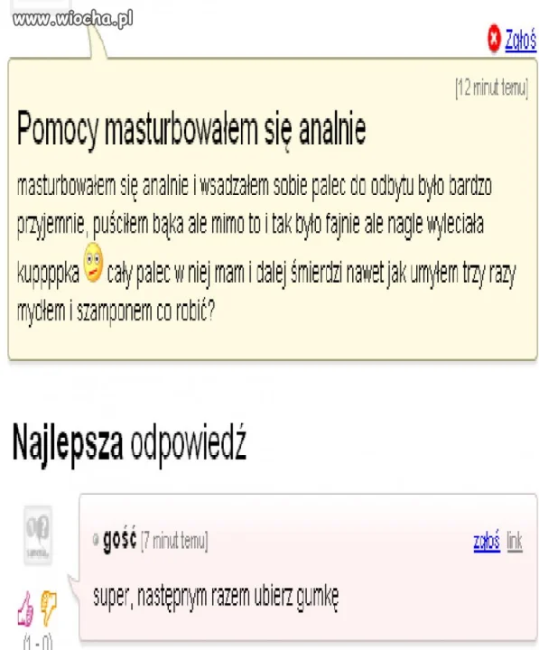 Pomocy masturbowałem się analnie...