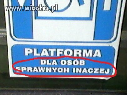 Niepełnosprawnych  czy co? 