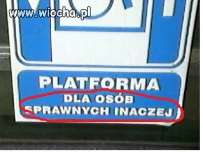 Niepełnosprawnych  czy co? 