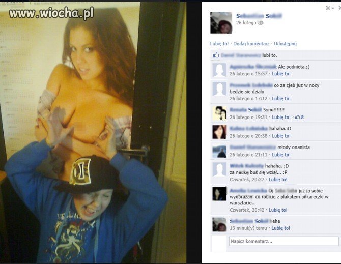 Są cycki, jest czternastolatek, jest mama