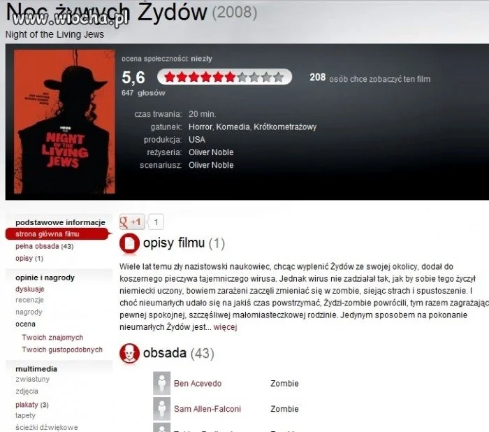 Noc żywych Żydów lol