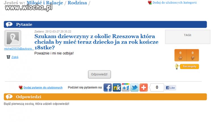 Szukam dziewczyny do zrobienia dziecka...