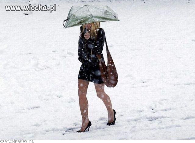 Chyba panią zima zaskoczyła 