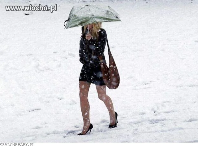 Chyba panią zima zaskoczyła 