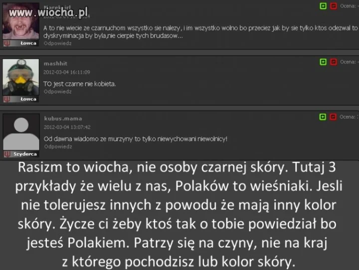 Rasizm to wiocha