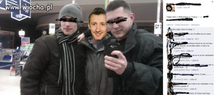 Takie tam z Małyszem w Tesco 