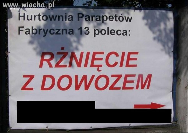 Rżnięcie z dowozem, każdy by tak chciał.