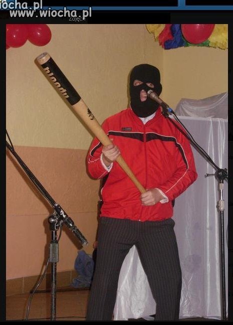 Strach się bać-kij, spodnie na kant i lakierki