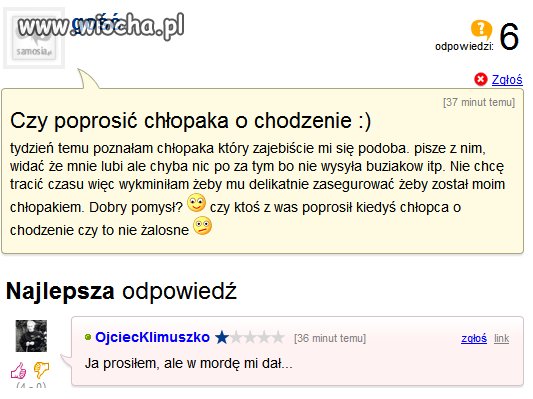 Czy poprosić chłopaka o chodzenie?